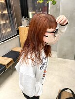 テトヘアー(teto hair) オレンジカラー 暖色カラー レッドカラー ブリーチなしカラー