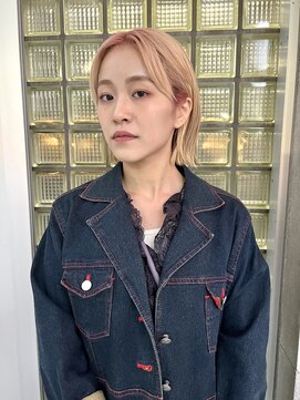 ヌープヘアーアイス(NUUP.hair ici) 20代30代大人可愛い艶感ミルクティーベージュケアブリーチ