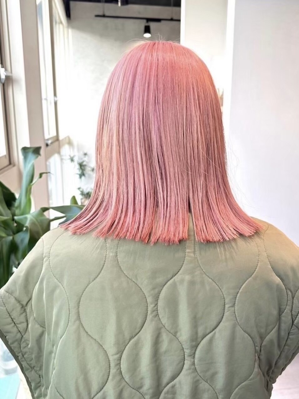 ピンクベージュ/ブリーチなし風/表参道/女性美容師/原宿/ブリーチ