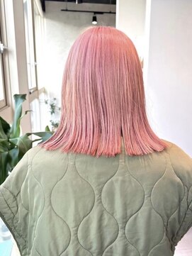 ニモ(NIMO.) ホワイトピンクピンクカラー切りっぱなしピンクベージュ