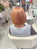 メゾンドボーテ 箕面店(MAISON DE BEAUTE) ボブ×ハイトーン×ピンクアレンジベージュ