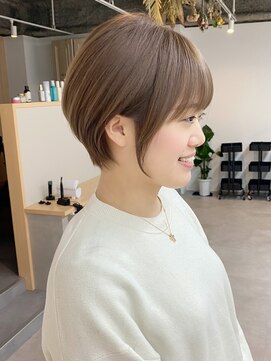 トト 船橋店(toto.) ☆ココアベージュ小顔オリーブグレークラゲヘアーショート[船橋]