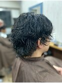 アーティストのつねださん風スパイラルパーマ