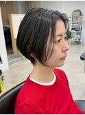 前髪顔周りカットピンクベージュアンブレラカラーイメチェン船橋