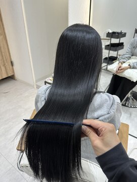 ジーナ 吉塚(Zina) 美髪矯正 ブルーブラック【福田れん】吉塚美容室 髪質改善 博多