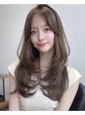 着物ヘア/大人ガーリー/ダークアッシュ/似合わせカット/三宮元町
