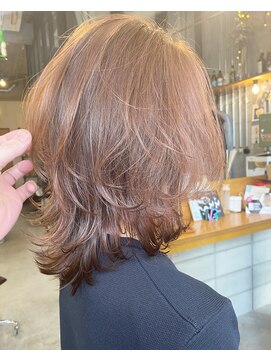 キセツ(ki se tsu) ウルフっぽいミディアムとピンクベージュ