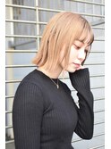  【miel hair新宿】20代30代40代ぱっつんボブ×オレンジブラウン