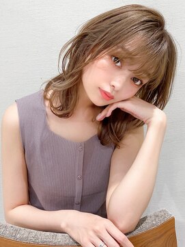 ラルユー 金山(LallYou) 大人かわいいくびれミディ/カーキグレージュ/透け感/テラコッタ