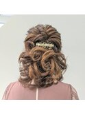 ハーフアップ 編み込みスタイル