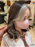 フェイスフレーミング×インナーカラーボブ