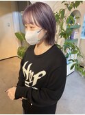 グレーバイオレッミディアムボブ