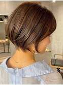 30代40代大人女性/前髪ありショートボブ/ショートヘア/髪質改善