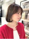 内巻きボブ大人ボブ韓国ボブ