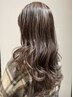 【透明感×立体感】ハイライト（ロングヘアー）×全頭イルミナカラー￥13200