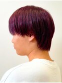 マッシュ短髪ツーブロックモテる束感モテ髪イケメン赤髪大学生