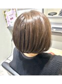 髪質改善カラー&前下りボブ