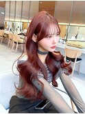 韓国ヘア　2wayバング  レイヤーカット くびれヘア  顔周り