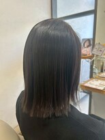 ヘア ルーナ バイ アプリーレ(hair lune by Aprire)&nbsp;透明感切りっぱなし　ミディアム伸ばしかけ大人可愛い30代40代