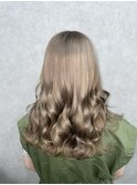 ブリーチ1回ミルクティーグレージュカラー♪♪