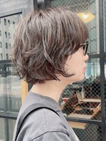秋色◎大人可愛いミニボブパーマ×くせ毛風小顔ヘア