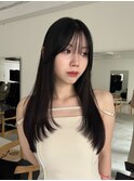 レイヤーカットローレイヤー前髪顔周りディープグレージュ