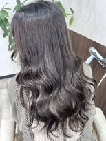 ベルヘアーデザイン 堺東(Belle hair Design)&nbsp;パープルグレージュイルミナカラーレイヤーカット韓国風堺東