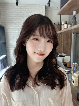 メゾンドムニ 恵比寿(Maison de MUNi) 韓国風ヘアスタイル流しシースルーバング