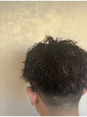 メッシュキャップハイライトパーマ