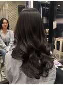 コテ巻きパーマロングデジタルパーマボブ韓国風レイヤー結べる