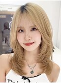 ブリーチハイライト髪質改善ダブルカラーレイヤーカット
