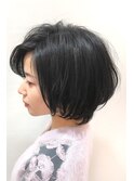 【oomiya 吉田あすか】大人かわいい 丸みショートボブ