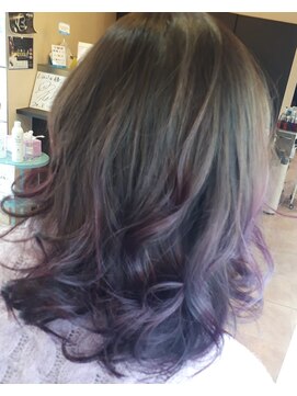 ジプソ(Gypso Hair salon) グラデーションカラー・ベージュ～ピンクパープル