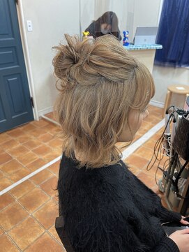 ヘアセットサロン アッシュ 神戸三宮(Ash) モテ女子★ハーフお団子