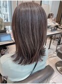 白髪ぼかしハイライトで立体感