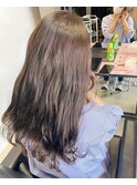 アッシュブラウン 艶カラー 髪質改善