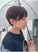 斜めバング/グレージュカラー/デザインカラー/シルキーベージュ