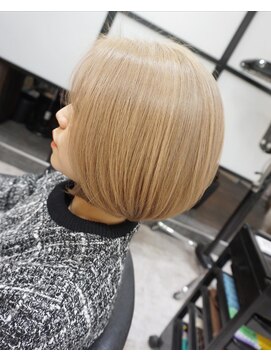 ヘアテリア リュウ 大塚(hair teria ryu) ミニボブ/ミルクティーベージュ/ホワイトベージュ