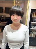 似合わせカット/マッシュショート/アッシュブルー