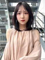 シーン(SCENE)&nbsp;シースルーバング　グレージュ　顔周りレイヤー【天神/今泉】