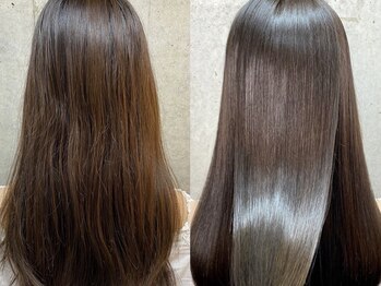 ユアーズヘア 神楽坂はなれ店(youres hair)の写真/こだわりのAujuaやyouresオリジナルリートメントで一人ひとりのくせやうねりを改善[全席個室]