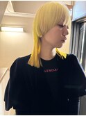 【yellow】デザインカラー_イエローカラー_マッシュウルフ