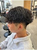 マッシュスパイラルパーマツイストスパイラル波巻きメンズ