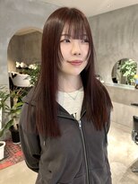 ハウ 心斎橋(how)&nbsp;大人美人艶カラー暖色小顔カット透明感顔まわりレイヤーロング
