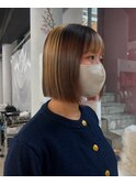 ぱつっとボブカット