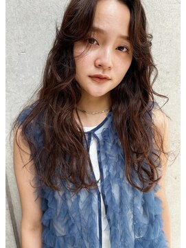 レジュアル(RESSUAL) ホワイトグレージュミニウルフデジタルパーマチェリーブラウン