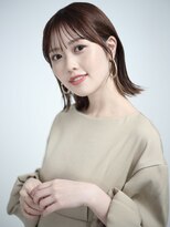 インデックスヘアー 錦糸町店(in'dex hair)&nbsp;小顔ミディアムウルフレイヤー10代20代30代40代錦糸町外はねボブ