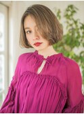 抜け感大人美人くせ毛風小顔切りっぱなしエアリーボブtk上尾