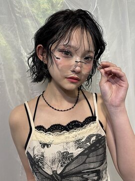 メイカ(MEIKA) 【 ボブ × ニュアンスパーマ × ダークグレー 】 浅野美紀