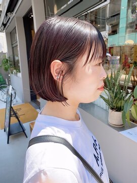 ナインセンス 下北沢(9_________nine sense) ダークチェリーカラー・コンパクトボブ【下北沢】